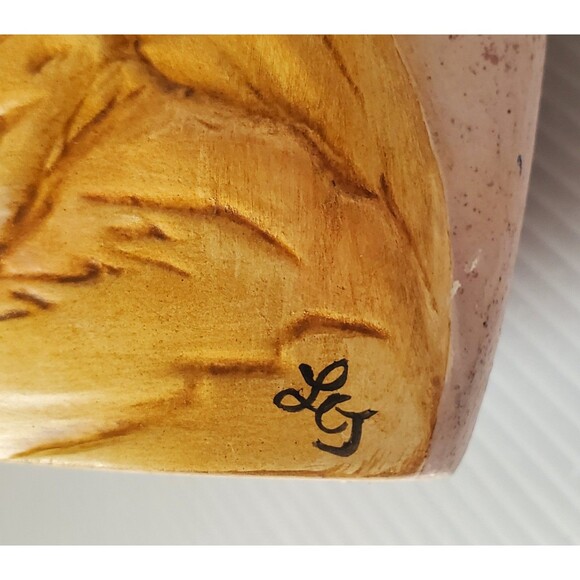 Southwestern Original 3d Studio Art Pottery Wolf Vase Floral Cactus Desert Decor - Picture 9 of 14